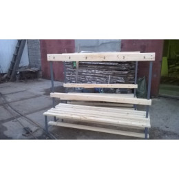 Скамейка для раздевалки двухсторонняя 1,0 м (островная)