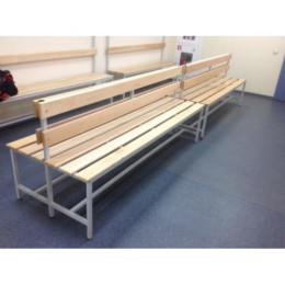 Скамейка для раздевалки двухсторонняя 1,5 м (островная)