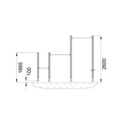 Уличный комплекс №10 (Шведская стенка + Брусья)