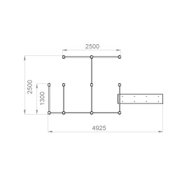 Уличный спортивный комплекс №1 (шведская стенка, турники, скамья)
