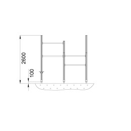 Уличный силовой комплекс (Брусья + 3 Турника)