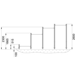 Тройной каскад турников (Треугольный)