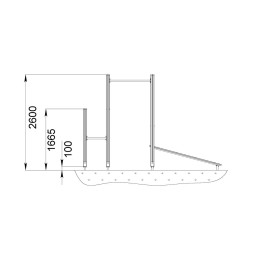 Уличный тренажер: Брусья + Наклонная скамья