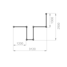 Уличный спортивный комплекс №4 (Шведская стенка + Воркаут)