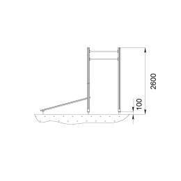 Уличный воркаут комплекс (3 турника + Скамья для пресса)