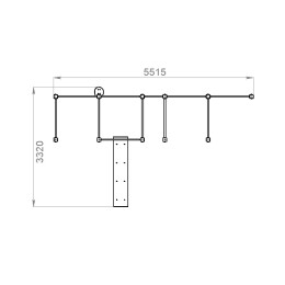 Уличная шведская стенка с брусьями для отжиманий
