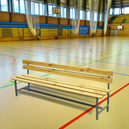 Скамейка со спинкой для раздевалок 1,5 м (односторонняя)