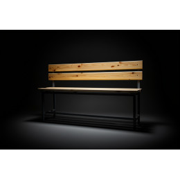 Скамейка со спинкой для раздевалок 1,5 м (односторонняя)