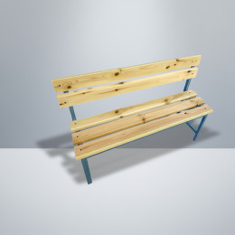 Скамейка со спинкой для раздевалок 1,5 м (односторонняя)
