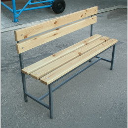 Скамейка со спинкой для раздевалок 2,0 м (односторонняя)