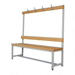 Скамейка с вешалкой для раздевалки 1,0 м (односторонняя)