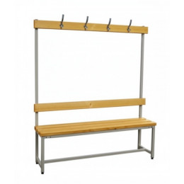Скамейка с вешалкой для раздевалки 1,0 м (односторонняя)