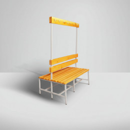 Скамейка с вешалкой двухсторонняя 2,0 м (островная)