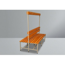 Скамейка с вешалкой двухсторонняя 2,0 м (островная)