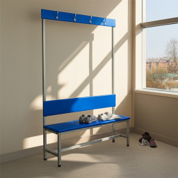 Мягкая скамейка для раздевалки 1,5м, односторонняя