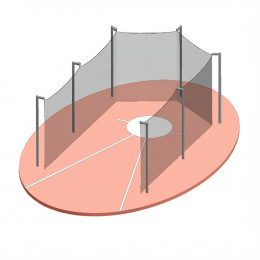 Сектор (ограждение) для метания диска и молота